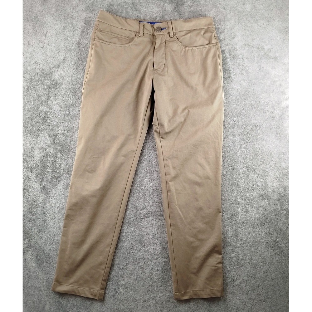 Twillory Tailored Fit Performance Pants Mens 30x29 Beige Tech Golf Casual Preppy
